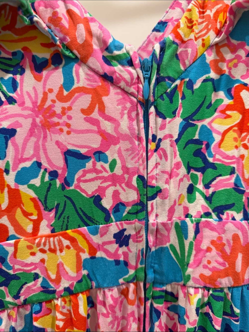 Lilly Pulitzer Vibrant Floral Maxi Dress - Blue & Pink - Size 10 - Picture 6 of 9